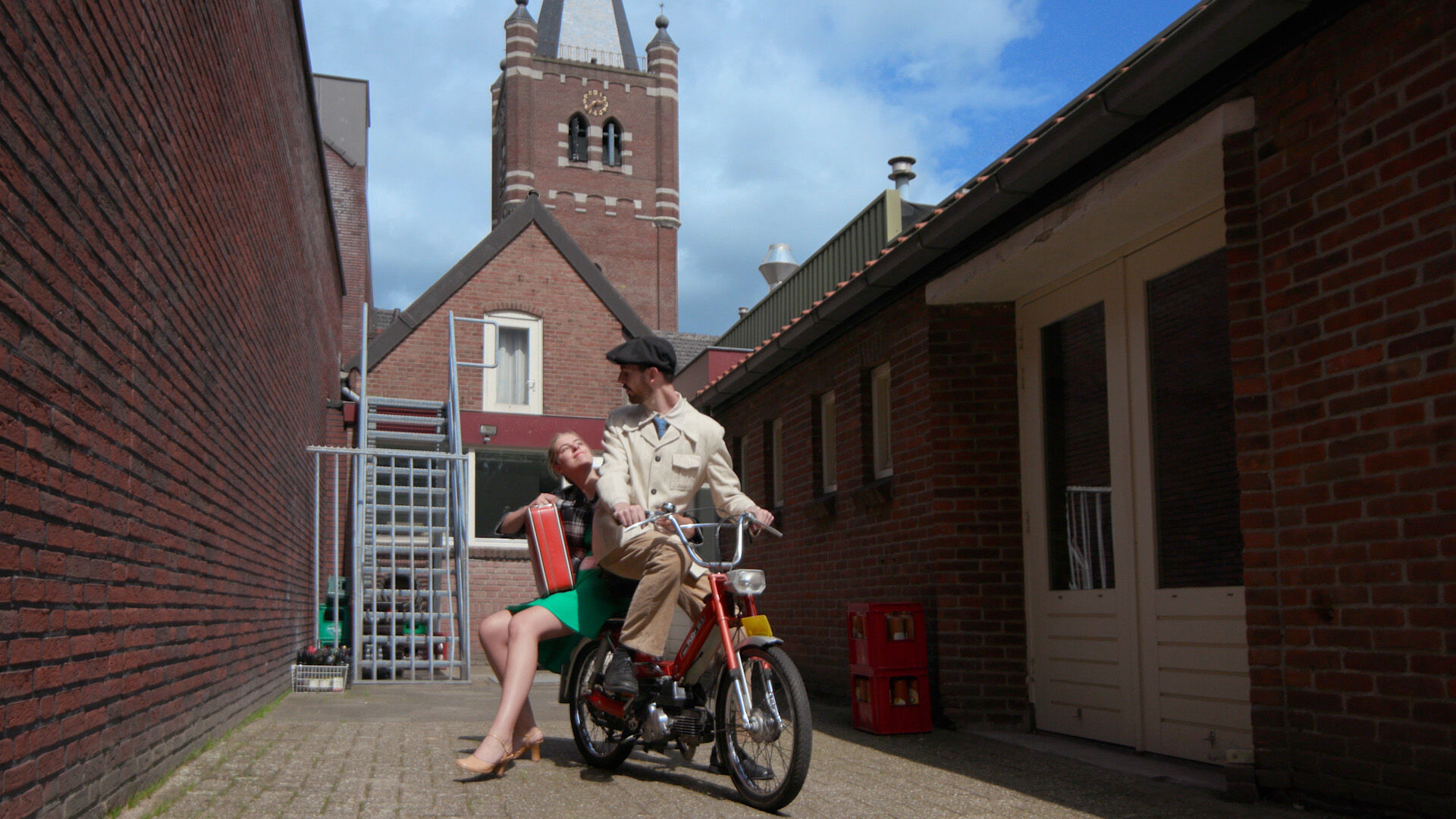 Bellevue-Joke op brommer (2)